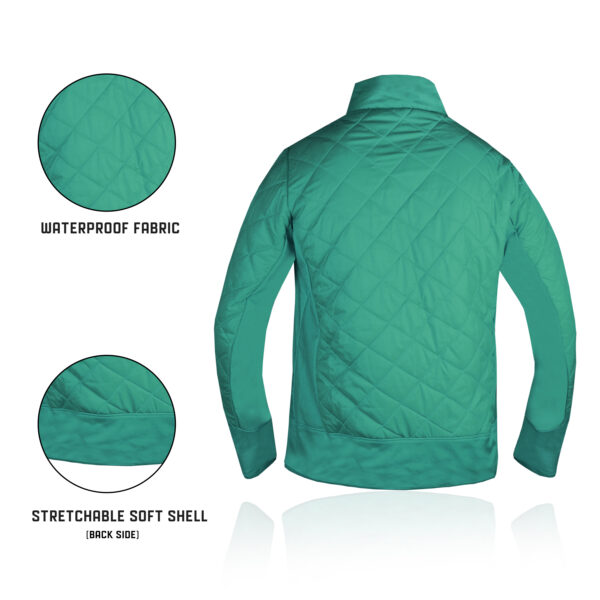 Women's Lightweight Quilted Hybrid Puffer Jacket - Image 7