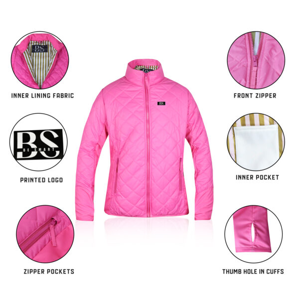 Women's Lightweight Quilted Hybrid Puffer Jacket - Image 12